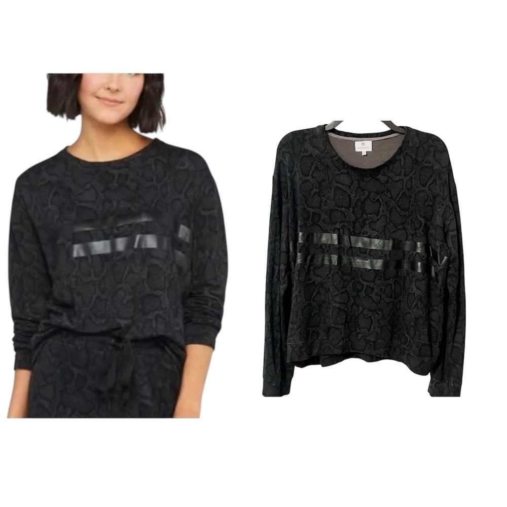 Sundry Snake Python Print Top With Stripes Size M… - image 1